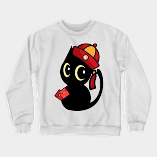 Cute Black Cat lunar new year Crewneck Sweatshirt